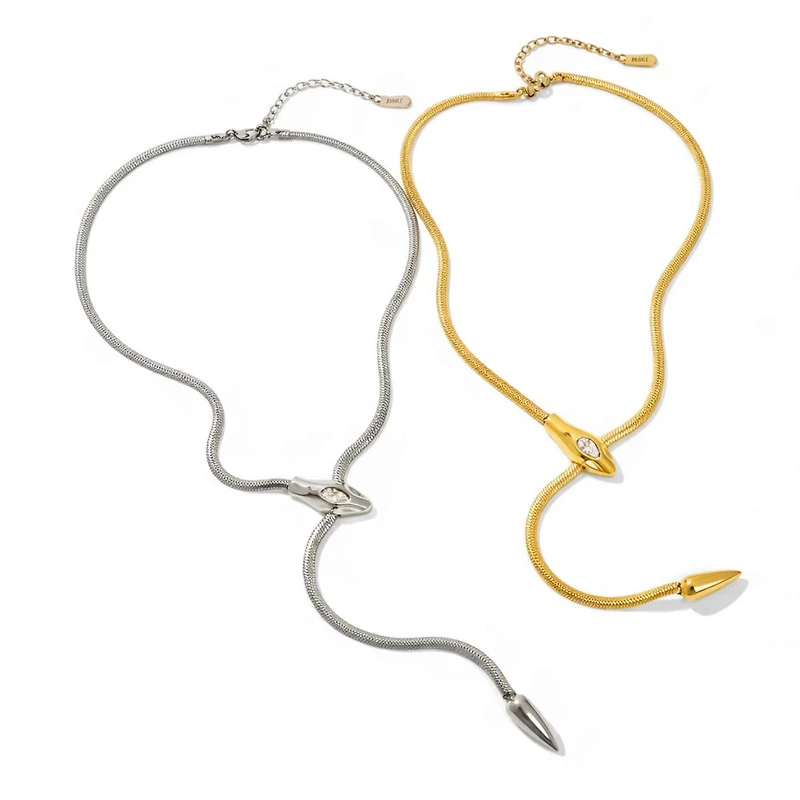 Rebl Jewelry Snake Lariat Necklace