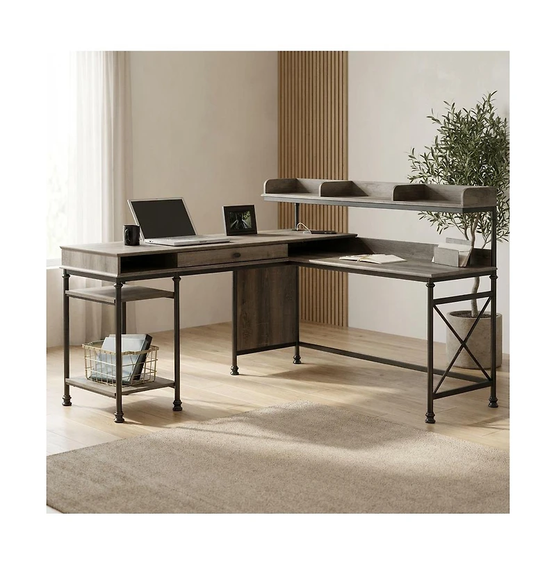 Sauder Canal Street L-shaped Desk