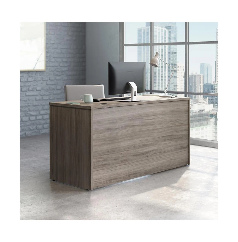 Sauder Affirm Commercial Office Desk Return, Hudson Elm finish