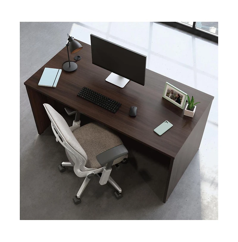 Sauder Affirm Commercial Office Desk, Noble Elm finish
