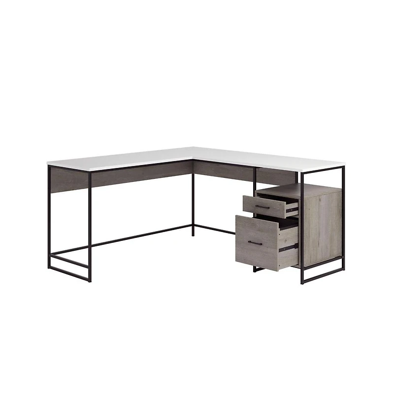 Sauder Tremont Row L Desk, Mystic Oak finish
