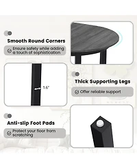 Gymax Wooden Dining Table w/Rubber Wood Legs for 2-4 People Load 260 Lbs
