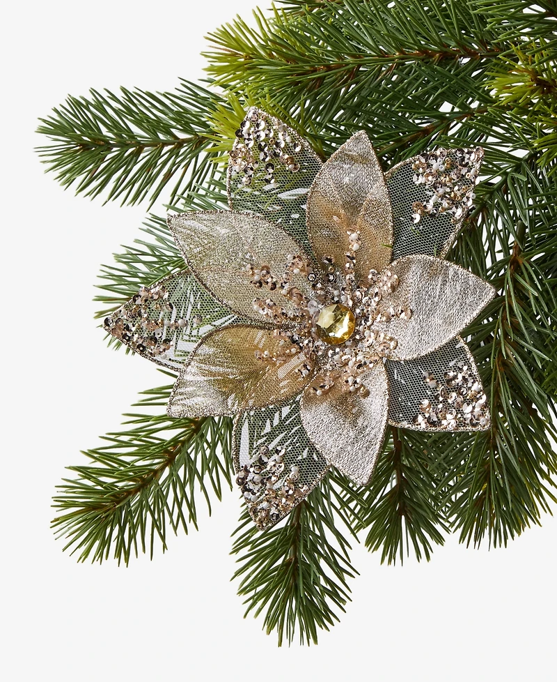 Holiday Lane Jeweled Classics Flower Clip, Macy's Exclusive