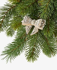 Holiday Lane Jeweled Classics Beaded Bow Ornament, Macy's Exclusive