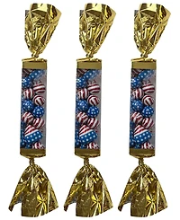 Betsy Ann Chocolates Fourth of July American Popper Milk Chocolate Foil Stars, 3 Pack