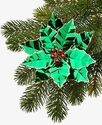 Holiday Lane Merry Magic Foil Poinsettia with Clip Ornament, Macy's Exclusive