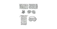 Leopard Spots 5-Pack Pillowcase, Eye Mask, & Scrunchies Set-Standard