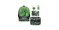 Minecraft Creepers 5-Piece 16" Backpack Set For School & Travel