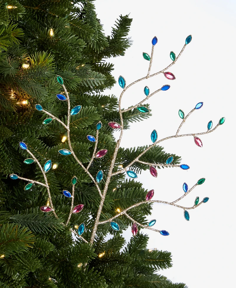Holiday Lane Peacock Leaves Pick, Macy's Exclusive