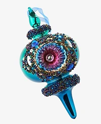 Holiday Lane Peacock Beaded Finial Ornament, Macy's Exclusive