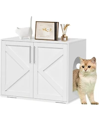 Gaomon Cat Litter Box Enclosure,Hidden Litter Box Furniture,Wooden Litter Box Enclosure Furniture,Indoor Cat House,Side End Table, Tv Stand