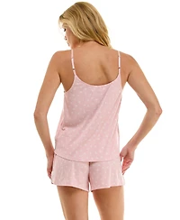 Sincerely Jules Women's Sleeveless Cami Top and Pajama Shorts, 2-Piece Set