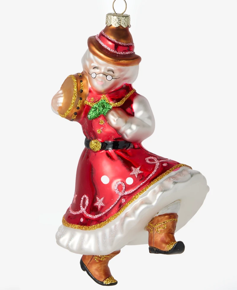 Holiday Lane Texas Mrs. Claus Glass Ornament, Macy's Exclusive