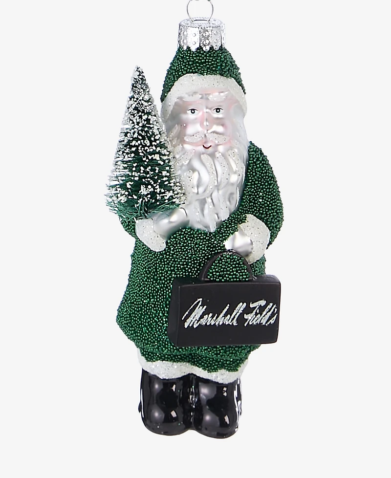 Holiday Lane Chicago Marshall Fields Beaded Santa Ornament, Macy's Exclusive