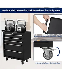 Gaomon 5-Drawer Portable Tool Storage Cart Rolling Tool Chest Cabinet for Garage and Workshop Use