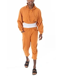 Dai Moda Men's Eco Crop Workout Hoodie