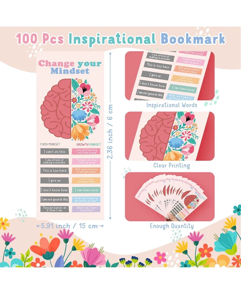 Gnuadz Inspirational Bookmarks Bulk Mental Gifts Paper Positive Motivational Encouraging Affirmation