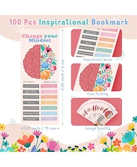 Gnuadz Inspirational Bookmarks Bulk Mental Gifts Paper Positive Motivational Encouraging Affirmation