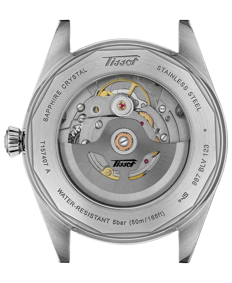 Tissot Unisex Round Silver Stainless Steel Watch 39mm