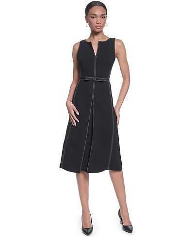 Karl Lagerfeld Paris Women's Scuba Crepe Knee-Length Dress