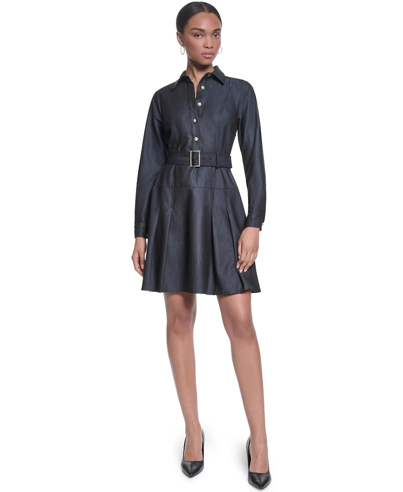 Karl Lagerfeld Paris Women's Denim Shirt Dress