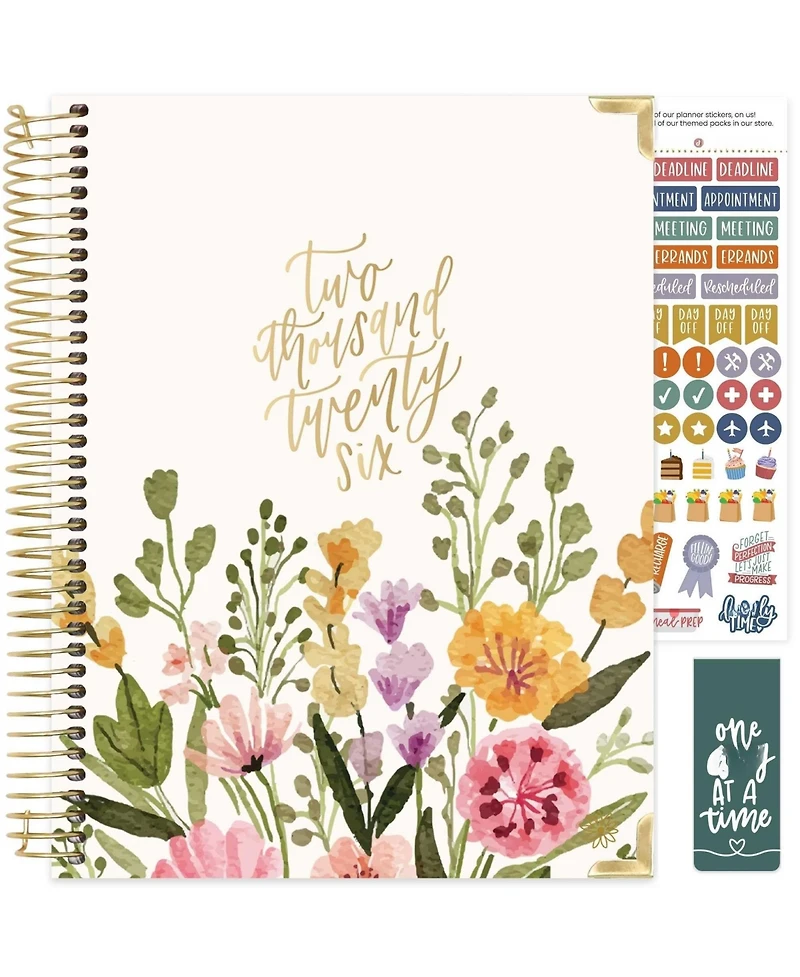 Gnuadz 2026 Hardcover Planner Weekly Monthly Stickers Tabs