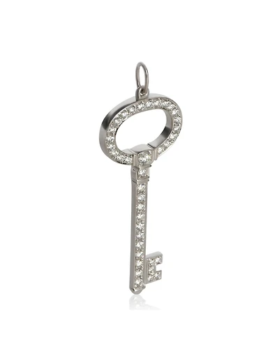 Pre-Owned Tiffany & Co Platinum Diamond Oval Key Pendant