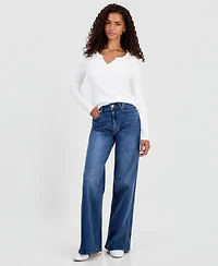 7 For All Mankind Women's Lotta Wide-Leg Jeans