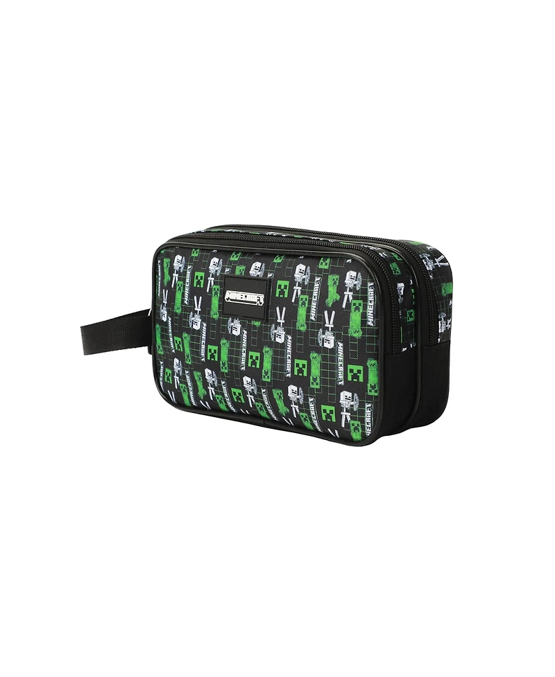 Minecraft Creepers Dual-Compartment Utility Case With Webbing Pull Handle