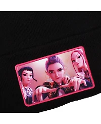 KPop Demon Hunters Men's Huntr/x Black Cuff Knit Beanie