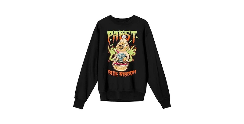 Pabst Blue Ribbon Men's Beer Bottle Monster Sweatshirt