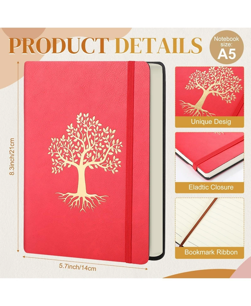 Gnuadz Lined Journal Notebook Leather Hardcover Writing Diary