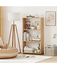 Gymax 42'' Bookshelf 3-Tier Bookcase with Anti-Tipping Kit for Living Room Home Office