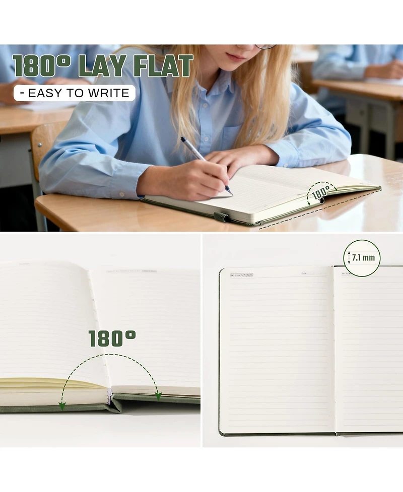 Gnuadz Women Leather Journal Flower Diary College Ruled