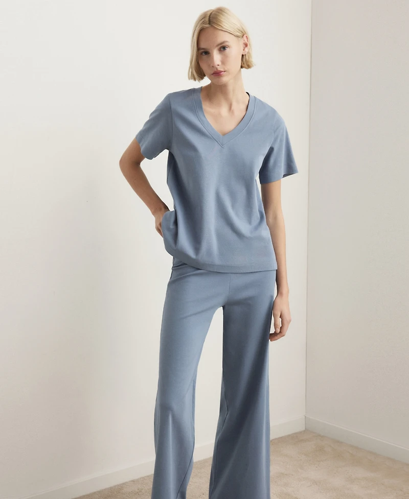 Mango Women's Long Cotton Pajama Pants