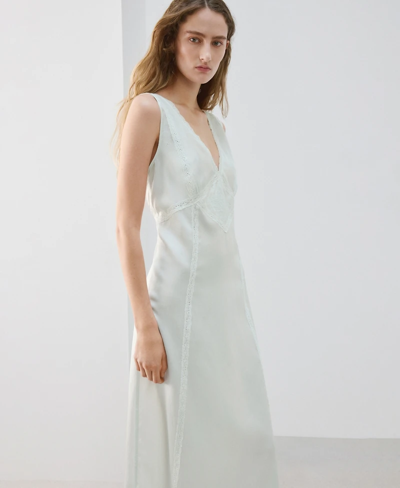 Mango Women's Lace Detail Nightgown
