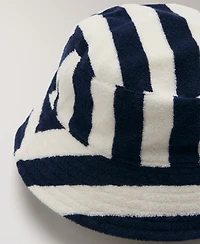 Mango Women's Striped Cotton Terry Bucket Hat