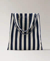 Mango Women's Striped Terry Cotton Tote Bag