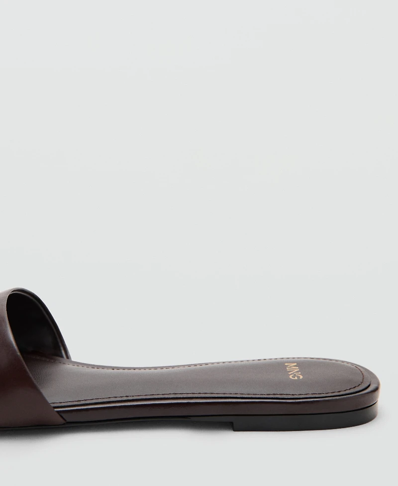 Mango Women's Flat Leather Sandals