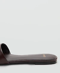 Mango Women's Flat Leather Sandals