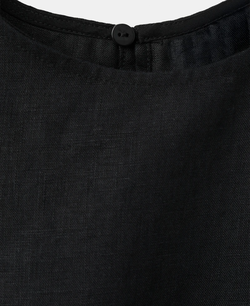 Mango Women's Bows Linen Top