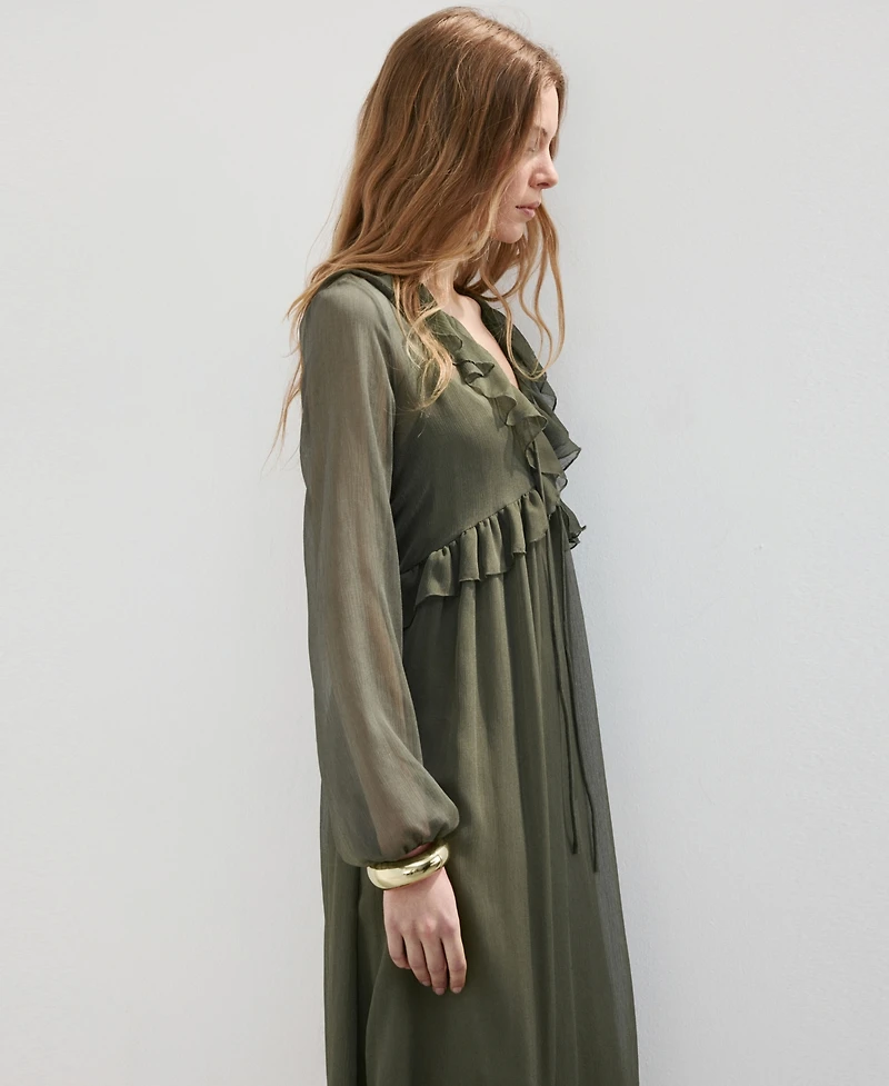 Mango Women's Ruffles Flowy Dress