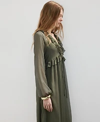 Mango Women's Ruffles Flowy Dress