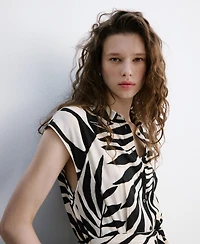 Mango Women's Printed Shirt Dress