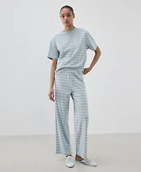 Mango Women's Cotton Striped Pajama Pants
