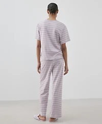 Mango Women's Cotton Striped Pajama Pants