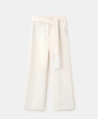 Mango Women's Belt Straight-Fit Pants