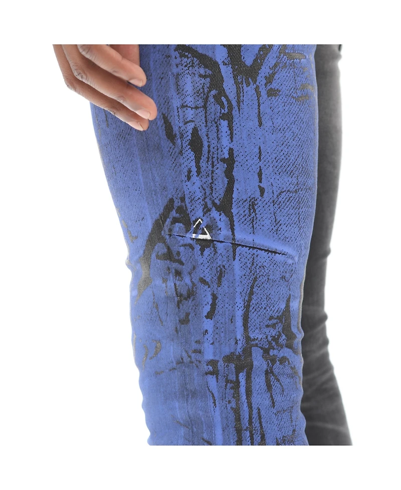 Hvman Chosen To Prevail x Cult Men's Strat Super Skinny Fit Jean Crinkled