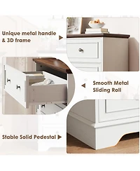 gaomon 5 Drawer Dresser for Bedroom, Vertical Chest of Drawers, Farmhouse Tall Cabinet Organizer for Living Room, Hallway