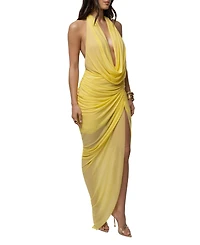 Jluxlabel Women's Ariana Plunge Halter Dress